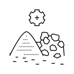 mining processing line icon vector illustration