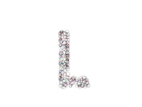 Bubble Themed Font Letter L