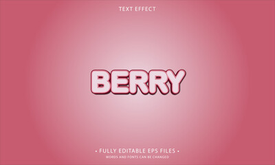 Canvas Print - Berry style editable text effect