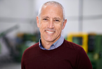 Aufkleber - Hes in charge of this operation. Cropped portrait of a mature factory manager.
