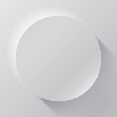 Poster - Flat gray circle on a light background, vector object