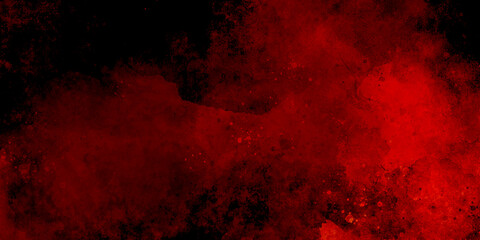 Wall Mural - wall grunge texture with red tones. vintage red abstract grunge with scary red and black horror back