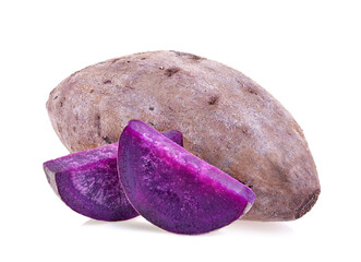 Canvas Print - purple yams on isolated white background