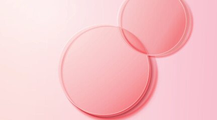 3d pink glass disks background