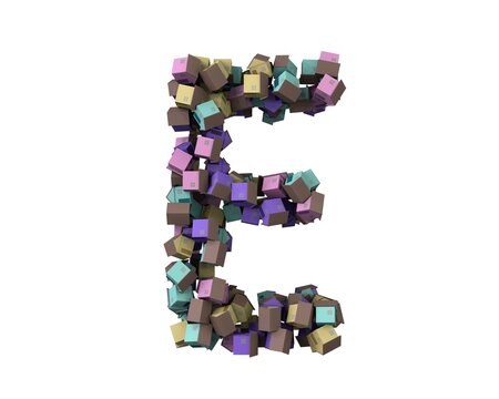 House Themed Font Letter E