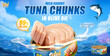 Canned tuna chunk banner ad