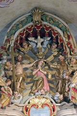  Coronation of the Virgin Mary, high altar in the Church of Our Lady of Dol in Dol, Croatia