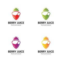 Canvas Print - Berry juice logo template