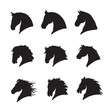 © krustovin - horse head silhouette collection vector