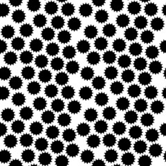 Poster - Black blots of coverage are distributed over a white canvas. Vector.