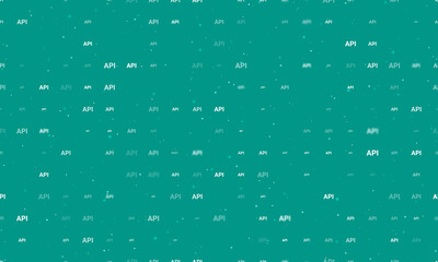 Poster - seamless background pattern of evenly spaced white api symbols of different sizes and opacity. vecto