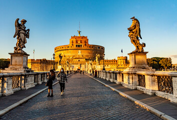 Sticker - panorama eternal city of Rome in Italy