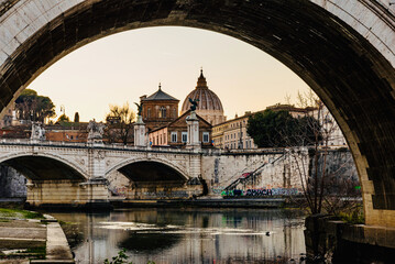 Sticker - panorama eternal city of Rome in Italy