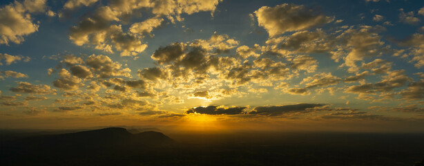Wall Mural - Morning atmosphere at Pha Mor E Daeng, Sisaket Province, Thailand
