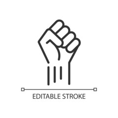 Poster - Fist up pixel perfect linear icon