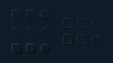 dark style backdrop design elements mobile web app button interface UI component