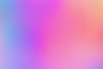 Poster - Abstract pastel holographic blurred grainy gradient background texture. Colorful digital grain soft noise effect pattern. Lo-fi multicolor vintage retro design.