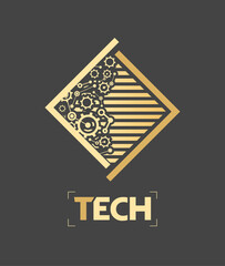 Wall Mural - design of tech symbol