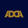 ADDA company name initial letters monogram. ADDA brand name icon.