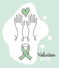 Wall Mural - volunteer day postcard