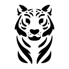 Wall Mural - Isolated abstract tiger animal silhouette Vector