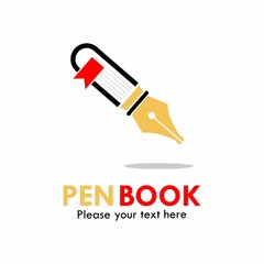 Pen book logo template illustration