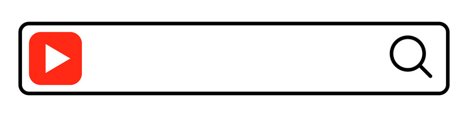 Aufkleber - Search bar icon for video. Search box. Vectors.