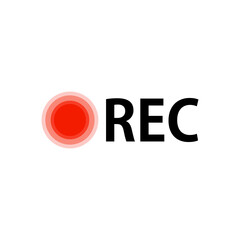 Poster - recording icon for live streaming. rec icon. editable vectors.