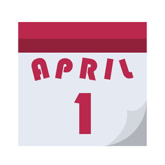 Sticker - april one in calendar