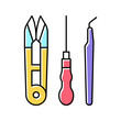 © vectorwin - tool set jewellery color icon vector illustration