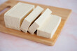 © Michael Marquand - Sliced tofu on a cutting board