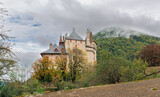 Fototapeta  - View to Château de Menthon-Saint-Bernard castle close to Annecy