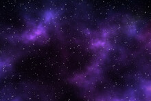 Purple Galaxy Sky At Night Illustration Design