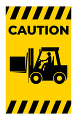 Forklift truck sign,Hazard warning forklift