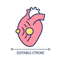 Sticker - Echocardiographic test RGB color icon