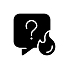 Urgent Question Black Glyph Icon