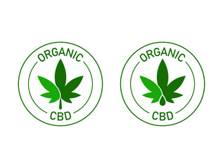 Poster - organic CBD icon vector illustration 