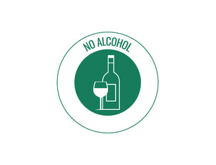 Canvas Print - no alcohol icon vector illustration