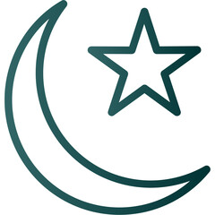 Wall Mural - Star And Crescent Icon