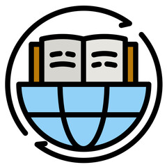 Sticker - elearning line icon