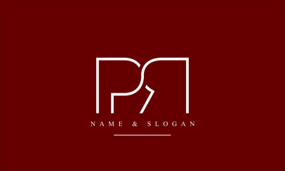 RP, PR, R, P abstract letters logo monogram