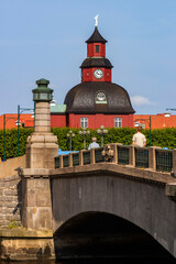 Canvas Print - Bridge over the canal in a Swedish city