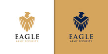 Eagle Shield Logo Design, Phoenix Vector Emblem, Bird Falcon Vector Wings Logo Template