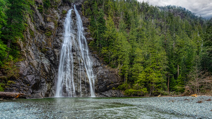 Sticker - Beautiful view of the Virgin falls on Vancouver Island, BC Canada