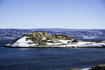 Sticker - Lonely cottage on the fjords of Finnmark