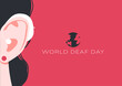 World Deaf Day concept. Health care vector illustration.