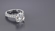 white gold engagement ring with big diamond