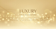 Luxury Gold Bokeh Background With Realistic Shine Glare