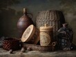 © Iryna - Still life with handicrafts on a wooden table