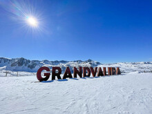 Sign Of Grandvalira Ski Resort In Andorra